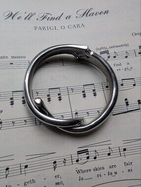 Polished Silvertone Hinged Bangle Bracelet
